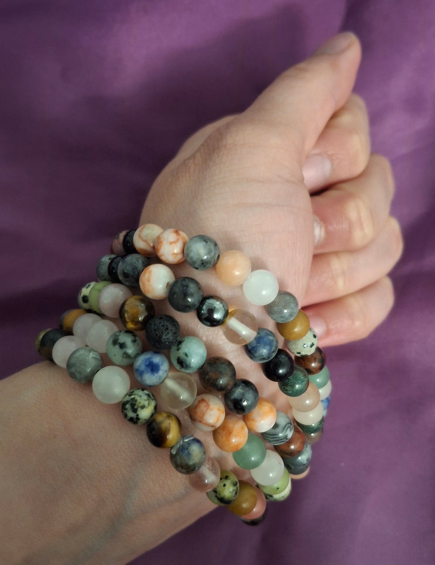 Handmade Natural Mixed Crystal Healing Bracelets