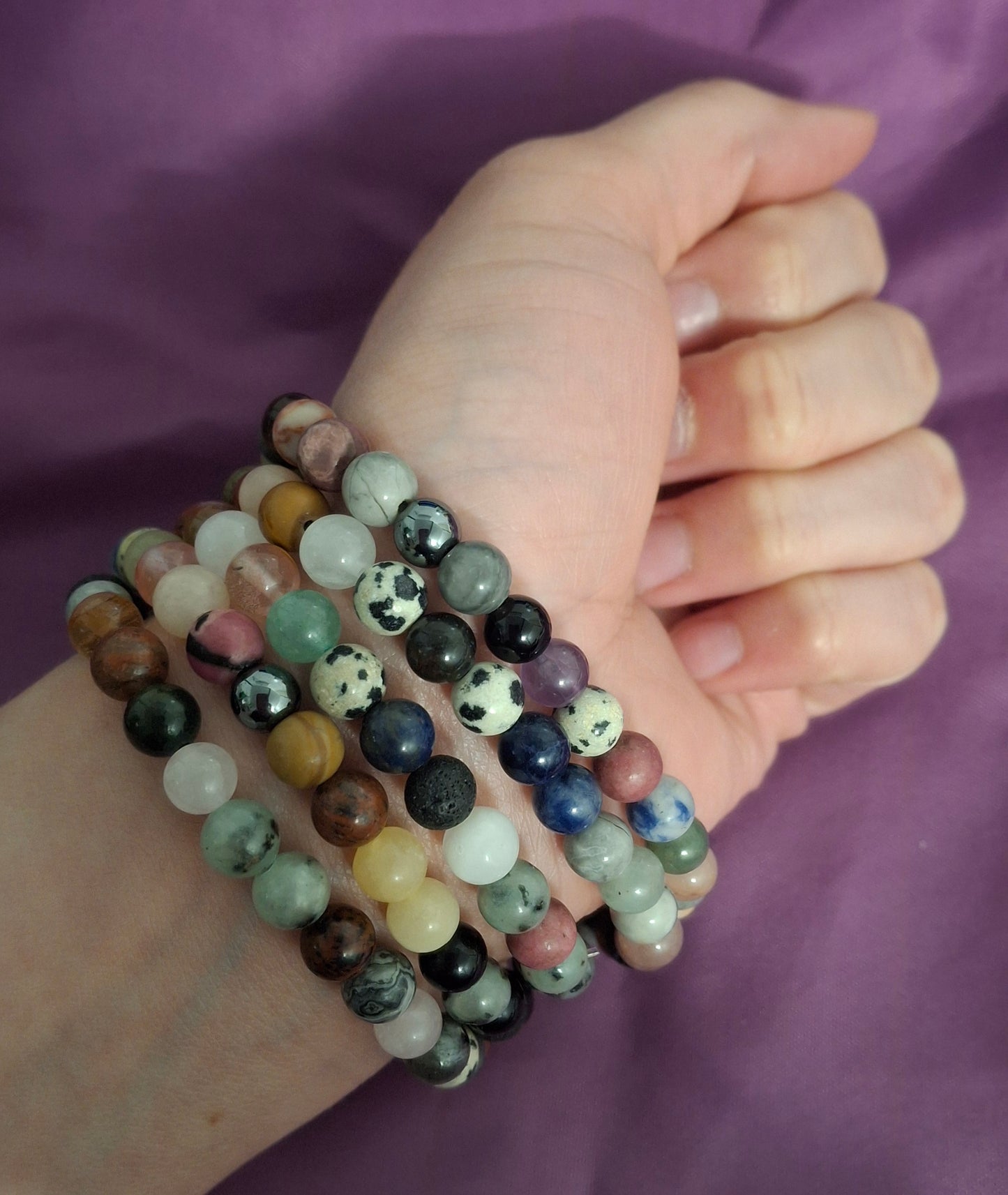 Handmade Natural Mixed Crystal Healing Bracelets