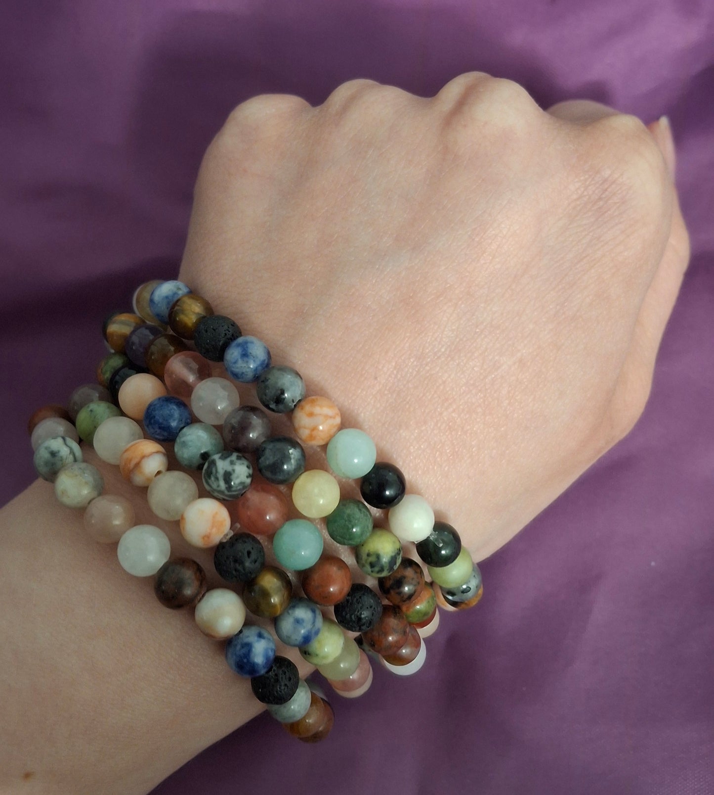 Handmade Natural Mixed Crystal Healing Bracelets