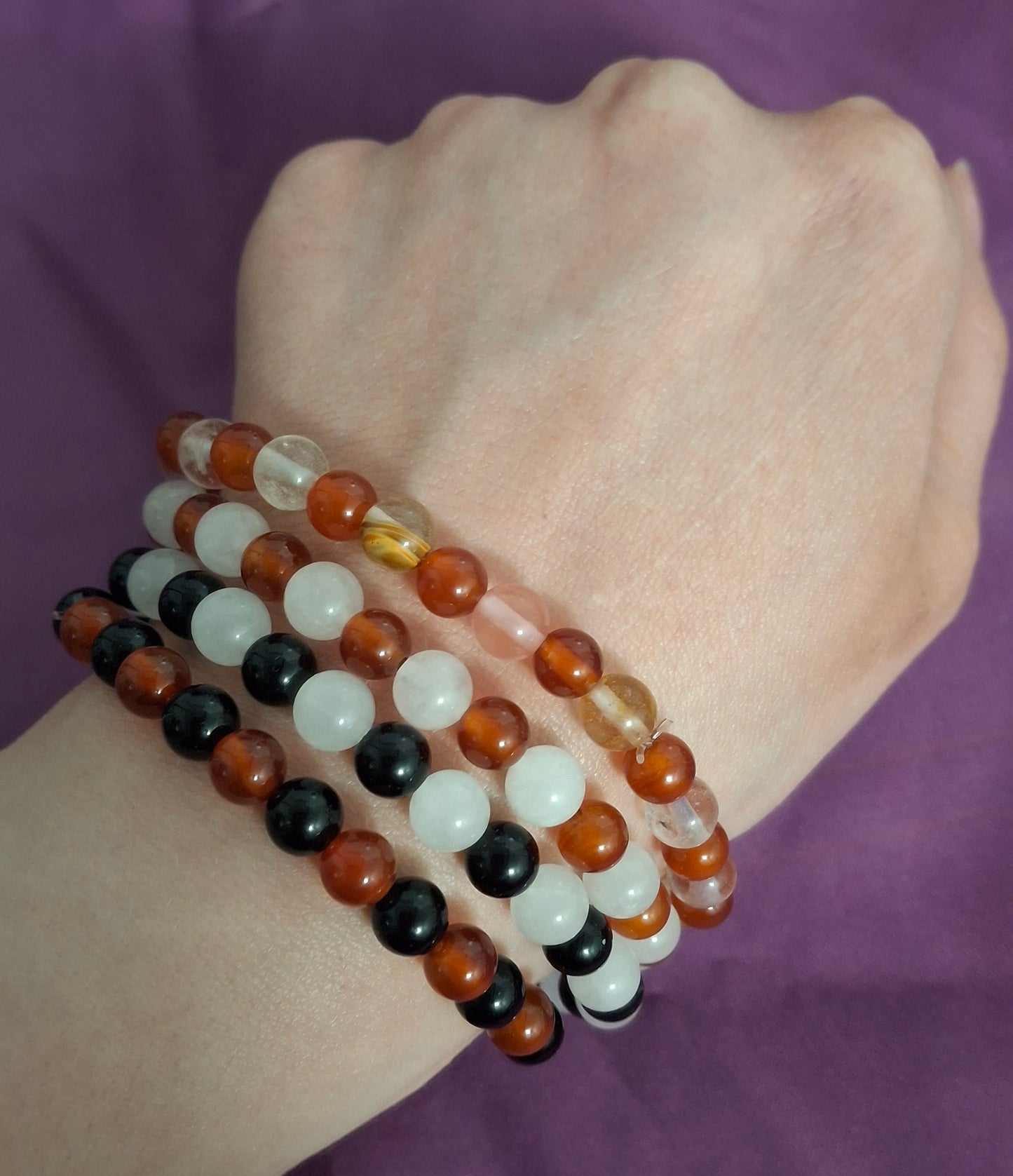 4pc Crystal Bracelet Set