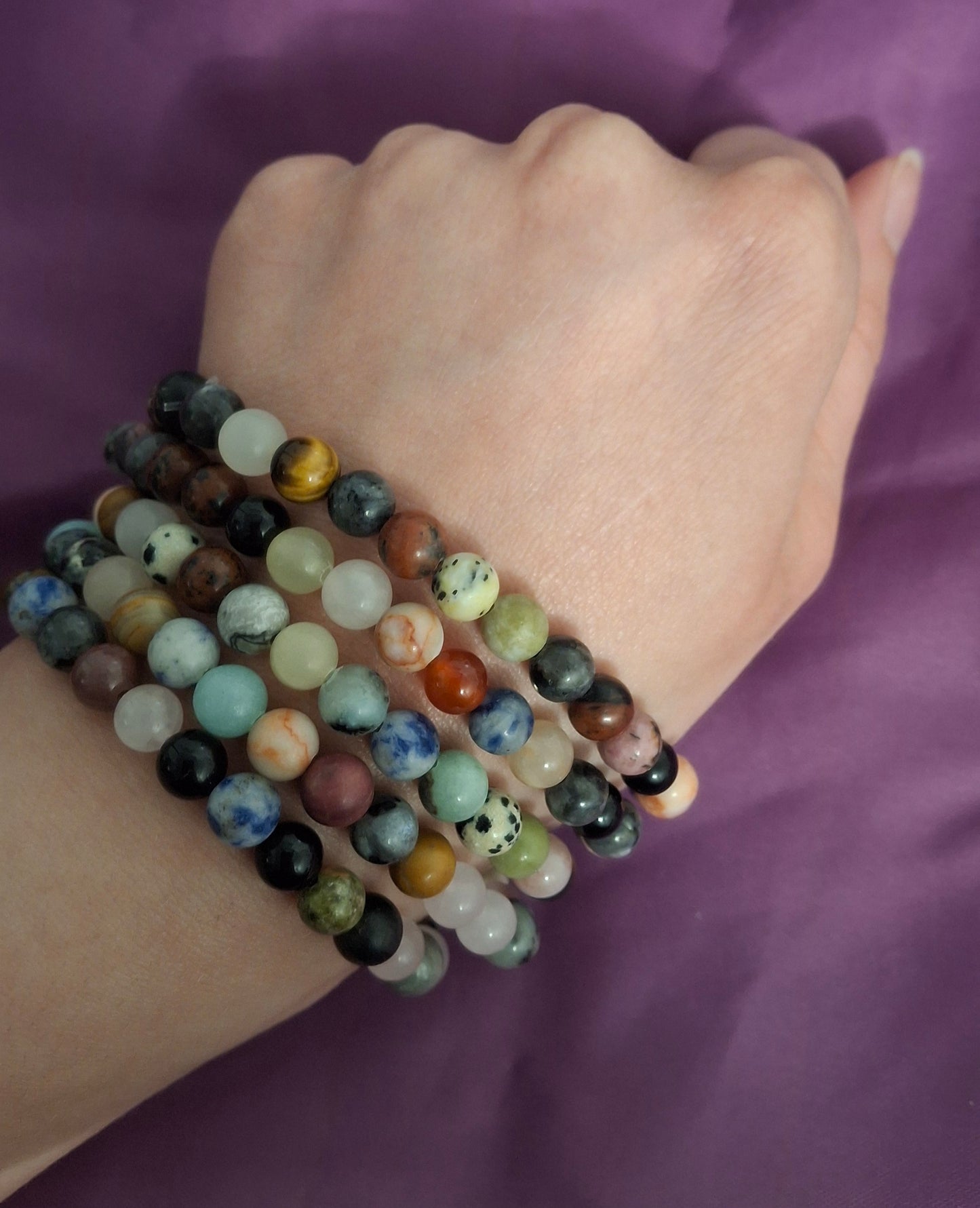 Handmade Natural Mixed Crystal Healing Bracelets