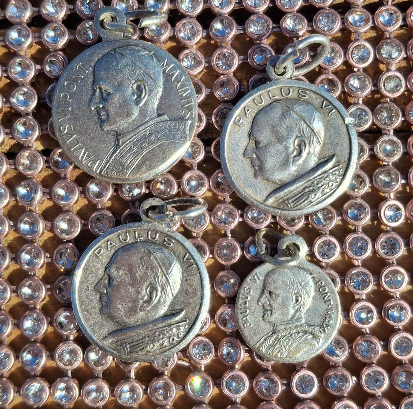 4 PAULUS V1 CATHOLIC SILVER MEDALS