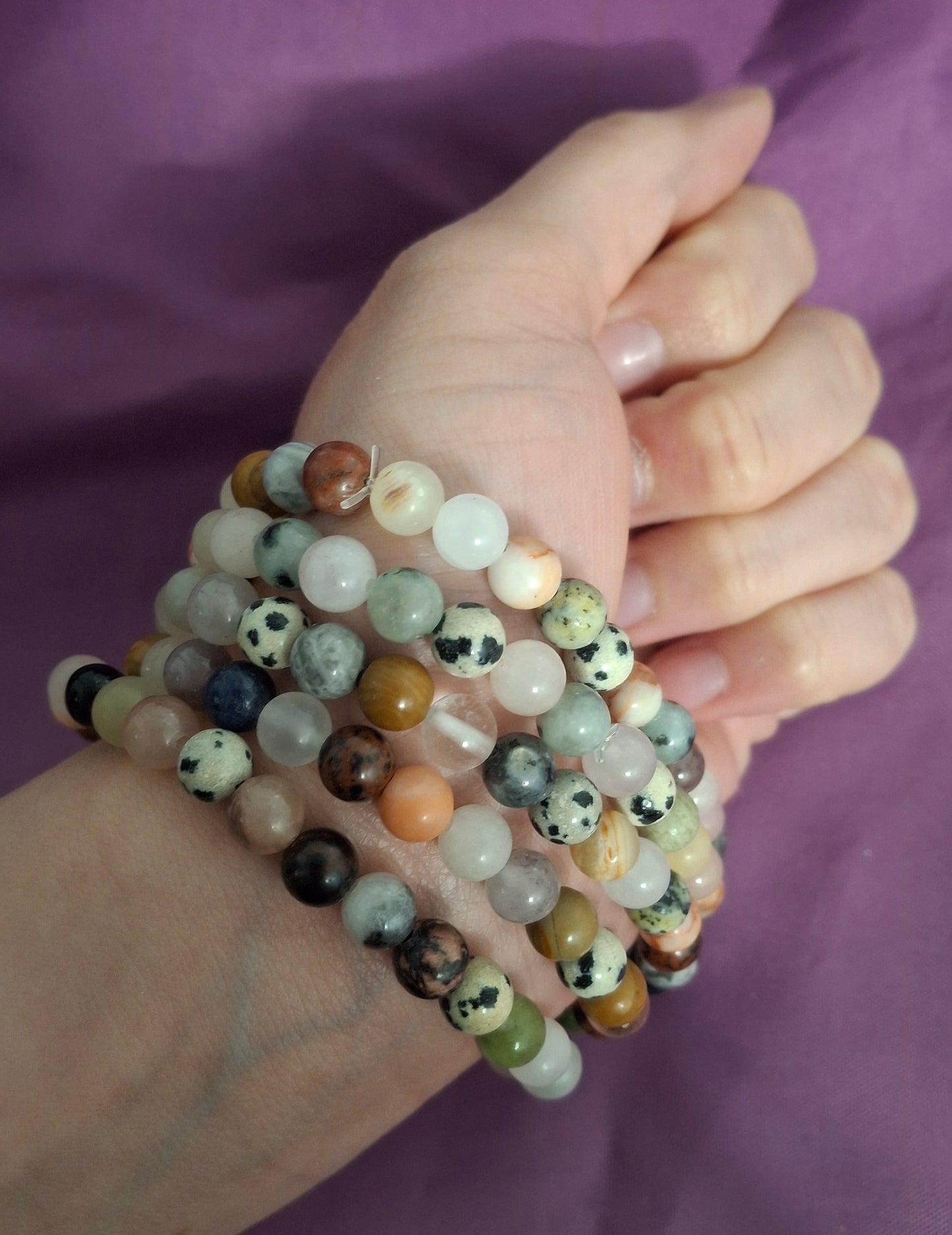 Handmade Natural Mixed Crystal Healing Bracelets