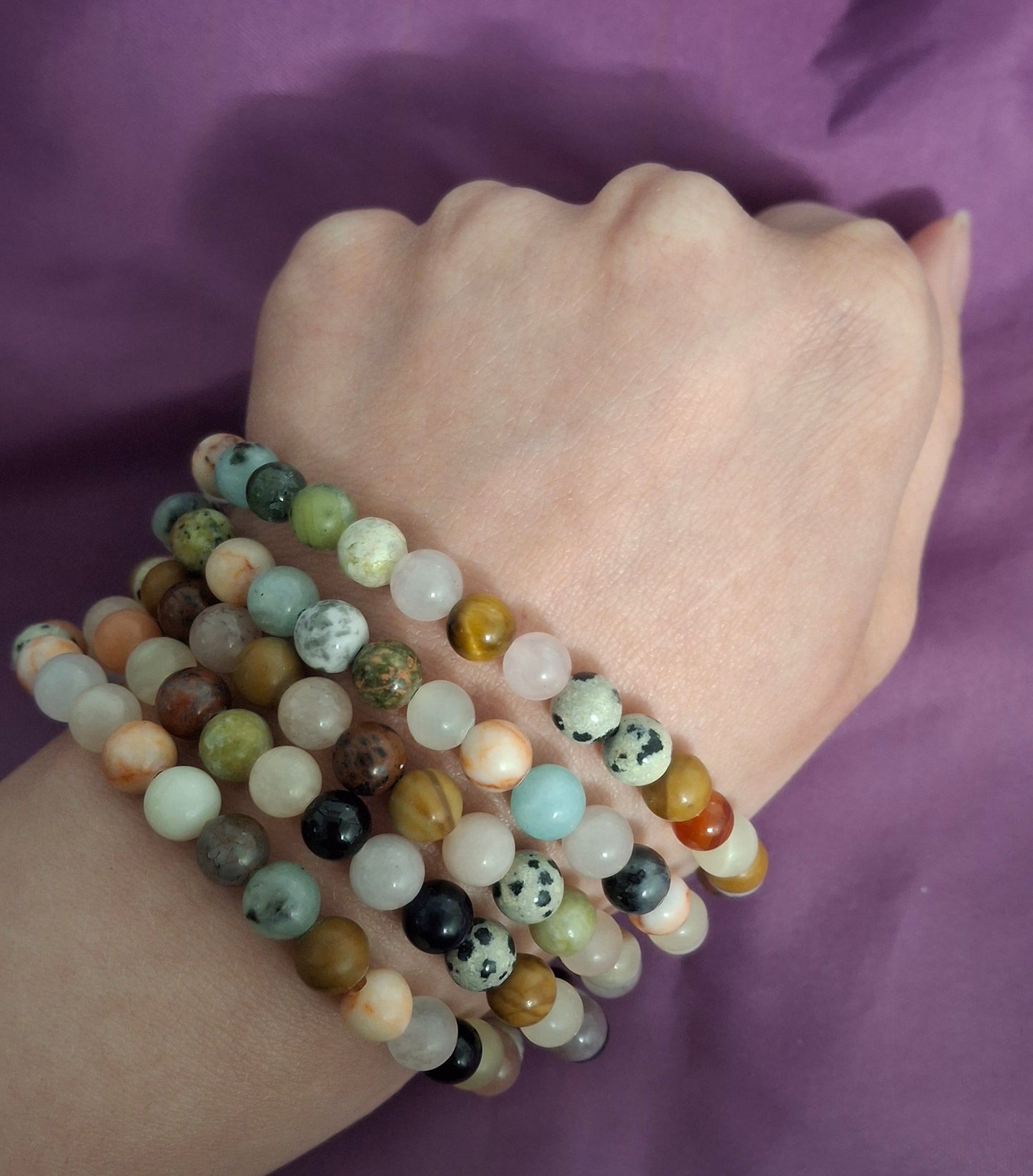 Handmade Natural Mixed Crystal Healing Bracelets