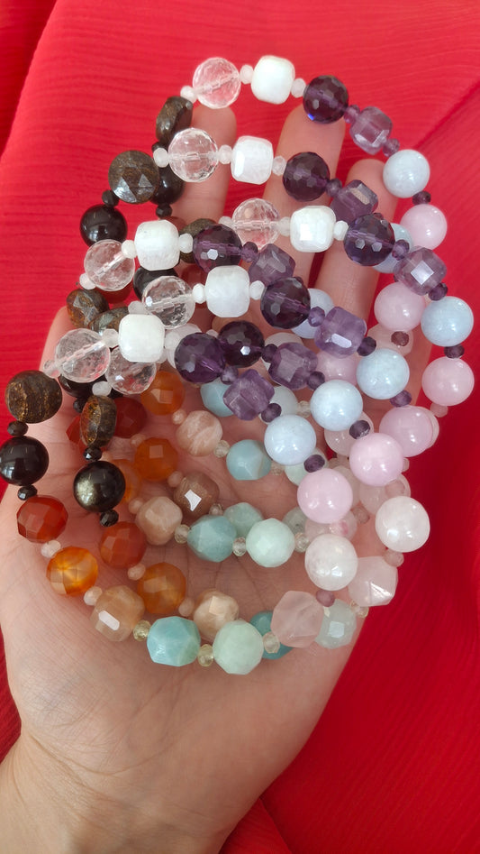 Handmade Genuine Natural Crystal Healing Chakra Bracelets